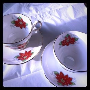 Vintage Victoria Bone China Tea Cups